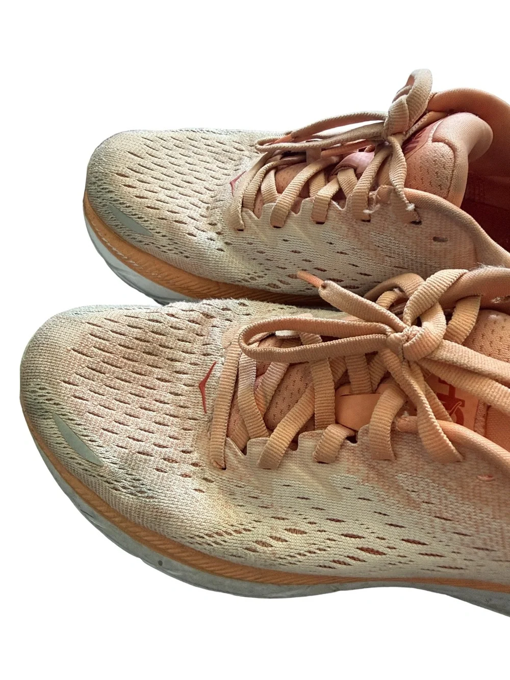 Hoka Peach Orange Knit Women's Running Shoes - Lightweight Comfort